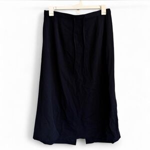 Talbots Woman Petites 16W Stretch Navy Midi Skirt